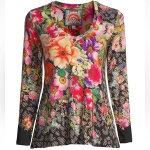 Johnny Was Floral Multicolor Top